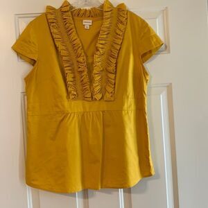 Merona size extra large short sleeve gold color blouse